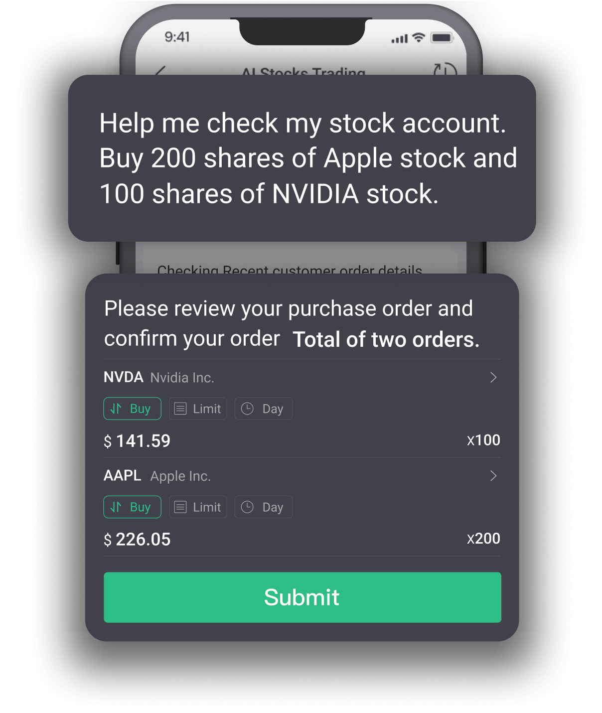 mobile preview with a focus section
